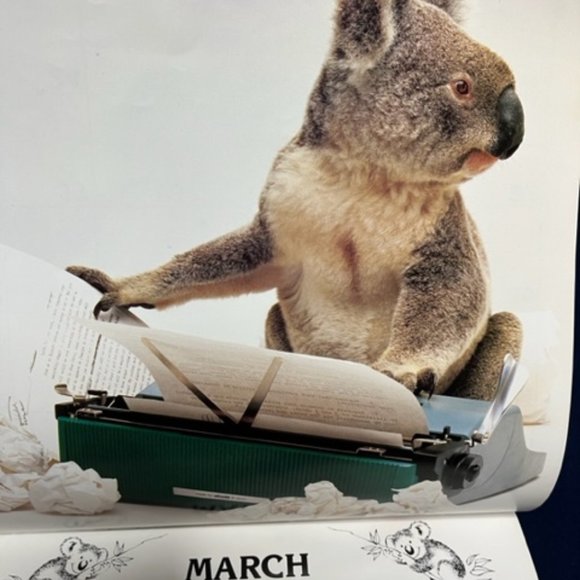 VTG "Sydney", the Qantas Koala Bear 1986 Calendar 12x12" - Picture 5 of 12